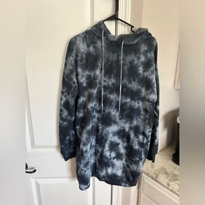 No Boundaries Tie Dye Hooded Sweatshirt Dress NWT Large
